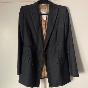 DOLCE & GABBANA PIN STRIPE BLAZER SUIT JACKET 40  DBL Breasted